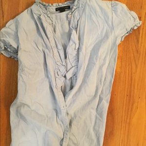 Light blue button up Gap blouse